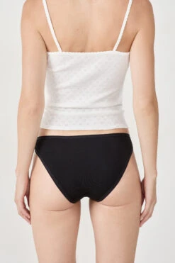 Damen Slips 3er Pack Schwarz – Bequeme Unterwäsche mit Zierschleife