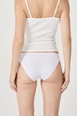 3er-Pack Damen Slips in Weiß – Bequeme Baumwoll-Unterwäsche mit Schleife