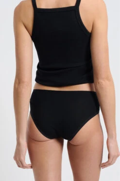 Damen Hüftpantys im 3er-Pack – Bequeme Baumwoll-Slips in Schwarz