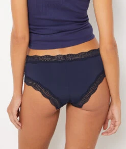 Eleganter Spitzen-Shorty in Blau – Zarte Mikrofaser-Unterwäsche für Damen -Etam Verkäufe 647464224 a