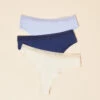 Premium Organic Cotton Hipster Panties - Navy Blue 3-Pack -Etam Verkäufe 648156125 a