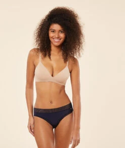 Blue Lace Hipster Panty with Graphic Trim and Satin Bow -Etam Verkäufe 648461025 6