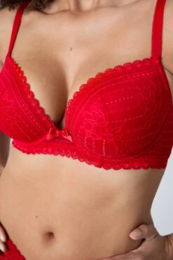 BH N.5 - Die Leicht Gefütterten Schalen Mit Tiefem Ausschnitt Rot -Etam Verkäufe 648548973 c