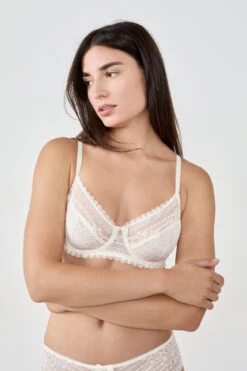 Eleganter Spitzen-BH mit Bügel – Panama-Spitze in Ecru für ein natürliches Dekolleté