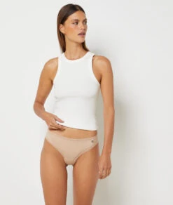 Spitzen-String aus Mikrofaser in Puderrosa - Eleganter Damen Slip -Etam Verkäufe 649181292 6