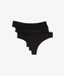 3er-Pack Damen Tangas Schwarz - Hochwertige Baumwolle für optimalen Komfort -Etam Verkäufe 649673505 c