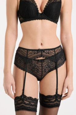 Elegante Spitzen-Strapse in Schwarz – Verstellbarer Garter Belt für Dessous