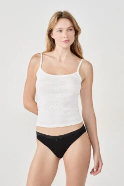 Damen Pantys 3er-Pack aus Bio-Baumwolle mit Spitzenkante - Schwarz -Etam Verkäufe 650352105 6