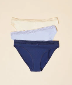 Bio-Baumwolle Pantys Damen 3er-Set – Marineblau