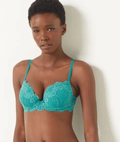 Komfortabler Bügelloser Schalen-BH in Türkis – Leicht Gefüttert mit Tiefem Ausschnitt -Etam Verkäufe 650564430 6