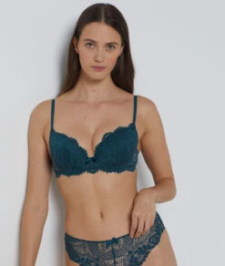 BH N.5 - Die Leicht Gefütterten Schalen Mit Tiefem Ausschnitt PETROLBLAU