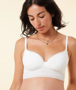 Still-BH ohne Bügel mit Leichten Schalen - Komfortabler Stillverschluss in Ekrü