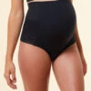 Umstands-Panty Hohe Taille - Bequemer Schwangerschafts-Slip mit Spitze Schwarz