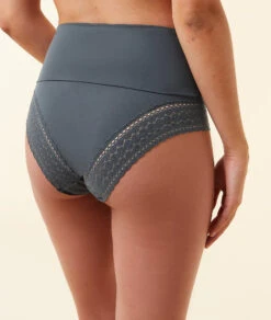 Umstandsunterwäsche High-Waist Panty mit umklappbarem Bauchband - Blau -Etam Verkäufe 651413022 b