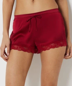 Seiden-Shorts für Damen in Rot mit eleganter Spitze -Etam Verkäufe 651519173 b