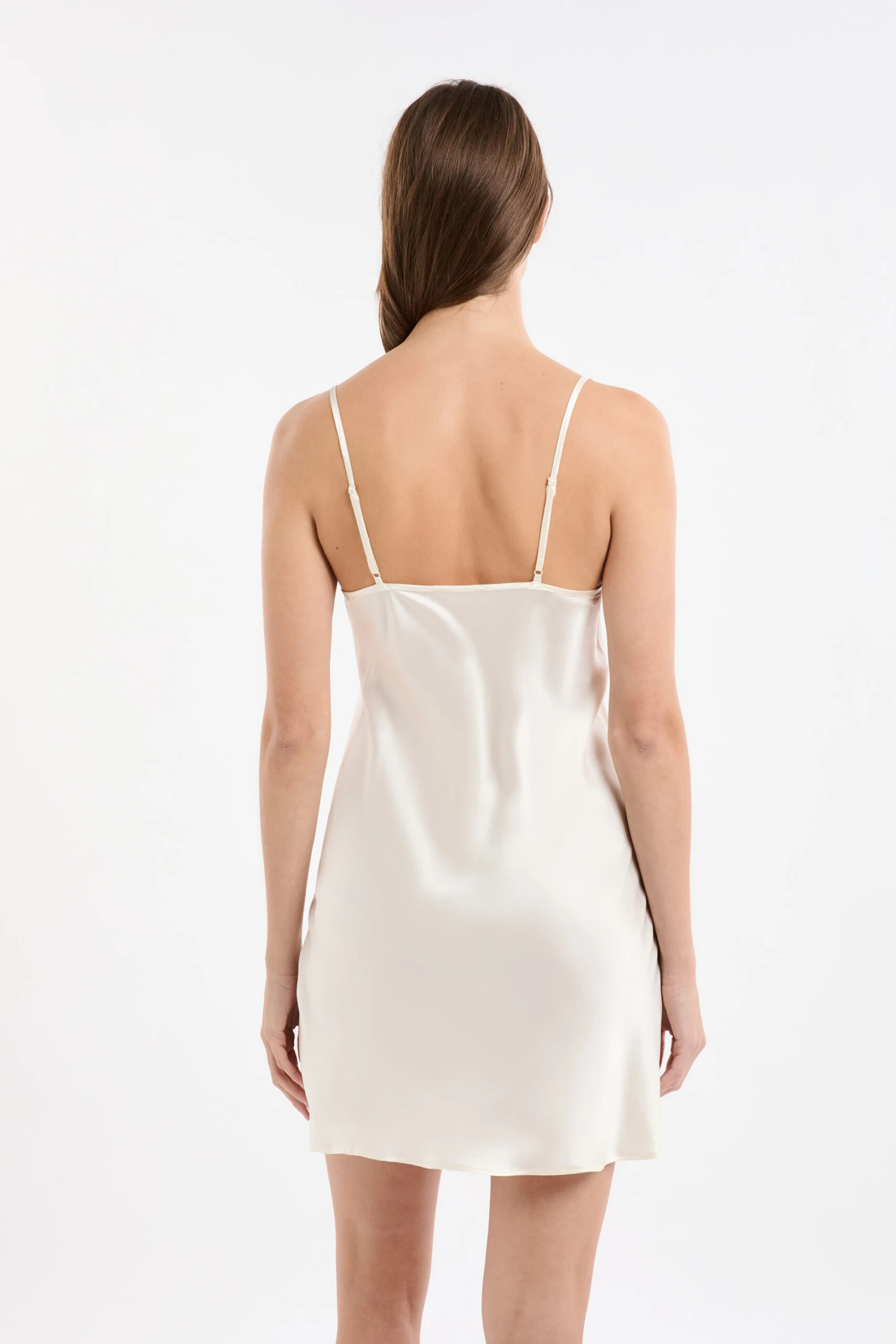 Elegantes Seiden-Babydoll PERLE aus 100% Naturseide mit Spitze 2 Elegantes Seiden-Babydoll PERLE aus 100% Naturseide mit Spitze – Bild 2