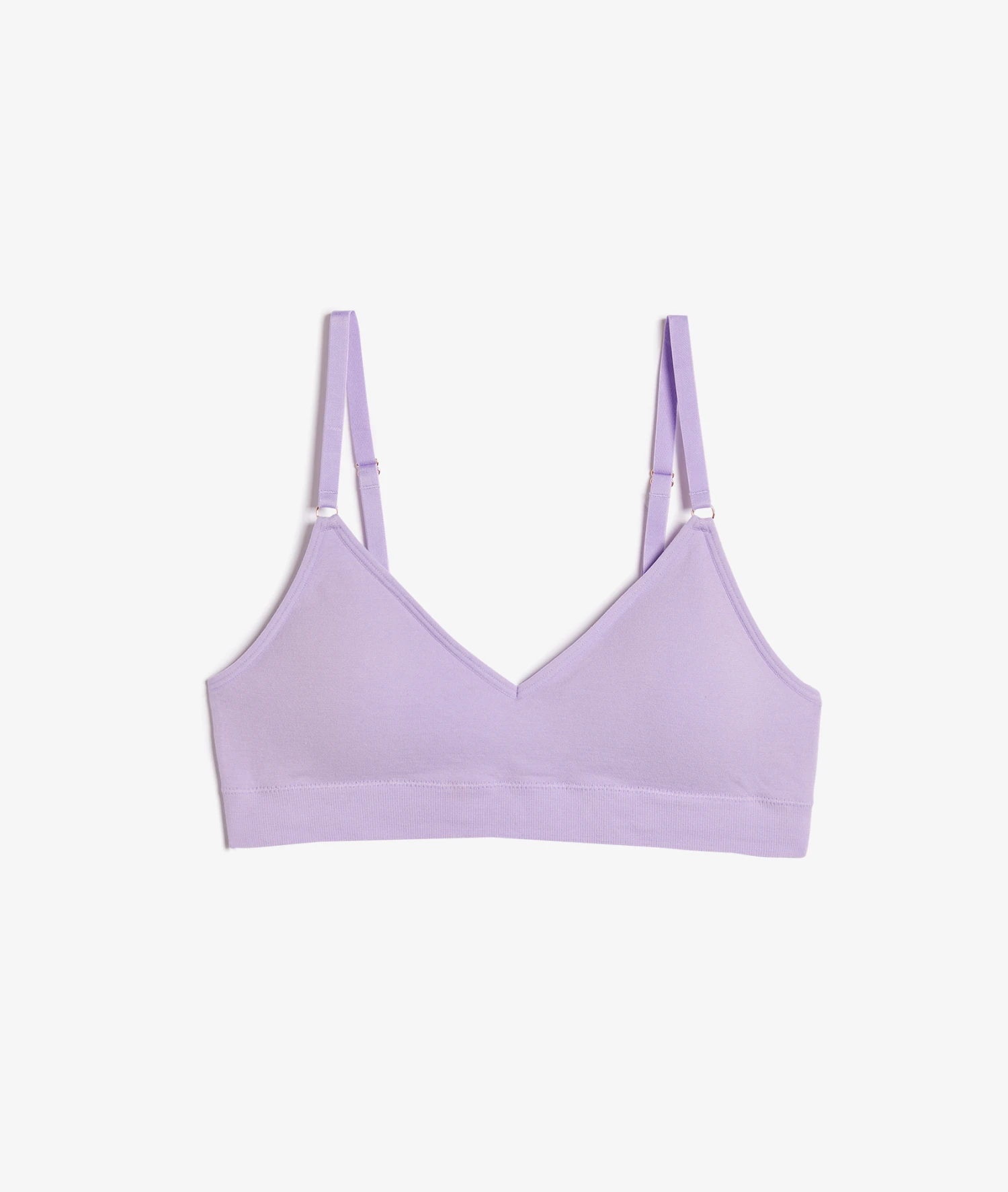 Baumwolle Bustier ohne Bügel - Seamless Komfort Bralette in Lila 5 Baumwolle Bustier ohne Bügel - Seamless Komfort Bralette in Lila – Bild 5