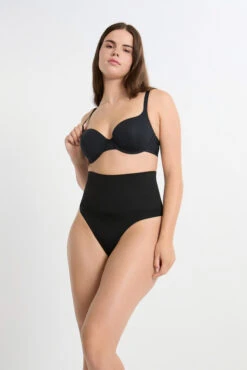 Formender High-Waist String – Nahtlose Shapewear für Damen in Schwarz -Etam Verkäufe 652106005 b