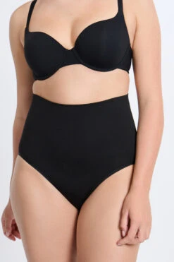 Figurformende Panty mit Hoher Taille & Mittlerem Halt - Schwarz
