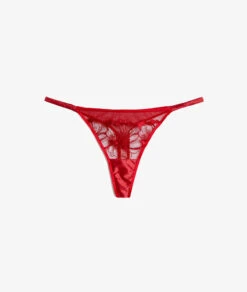 Roter Spitzenstring mit Stickerei & Seidenglanz - Eleganter Damen String 7 Roter Spitzenstring mit Stickerei & Seidenglanz - Eleganter Damen String -Etam Verkäufe 652400273 c