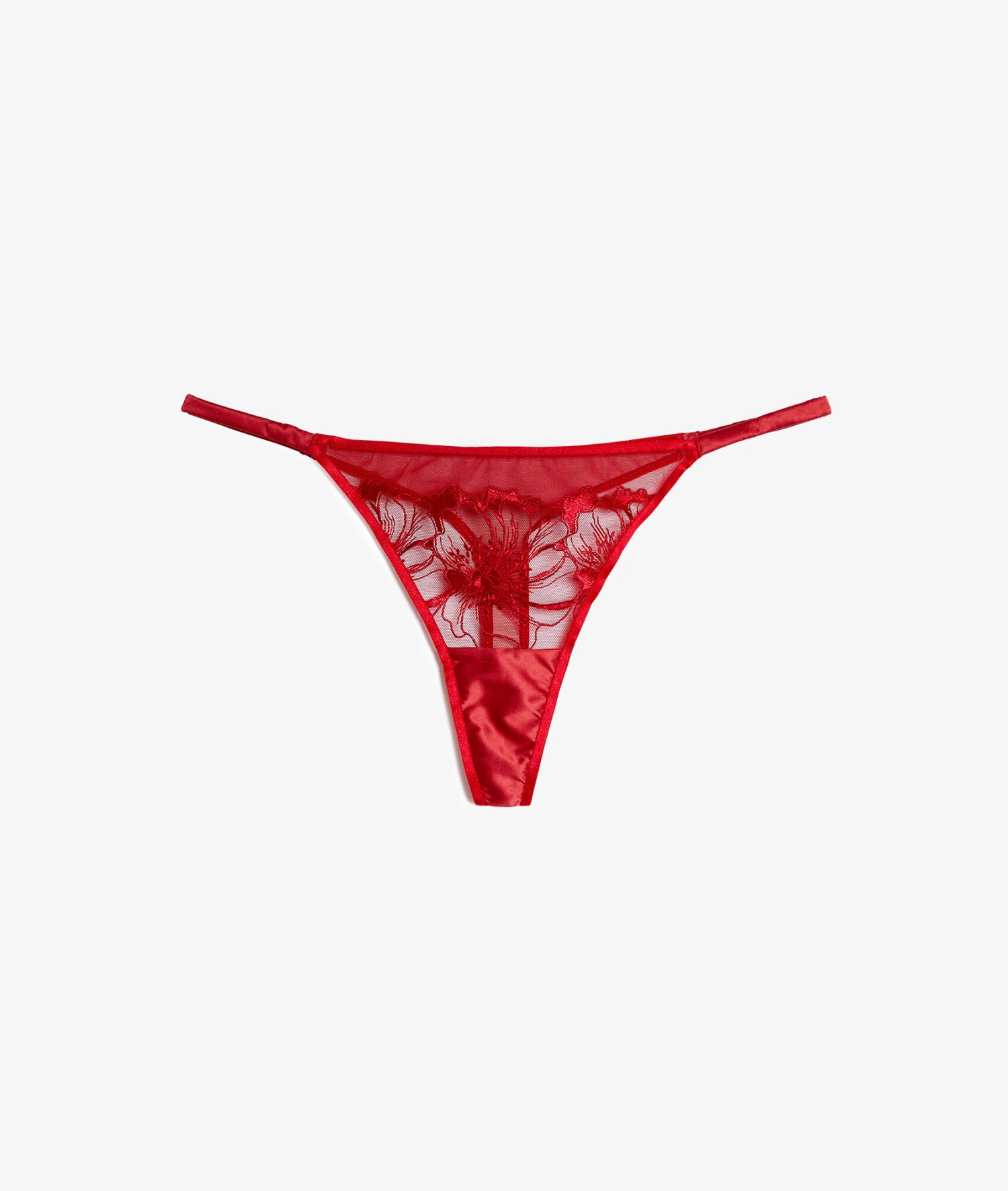 Roter Spitzenstring mit Stickerei & Seidenglanz - Eleganter Damen String 4 Roter Spitzenstring mit Stickerei & Seidenglanz - Eleganter Damen String – Bild 4