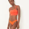 Power V-Shape Tanga with Intricate Lace Details in Orange -Etam Verkäufe 652442563 x
