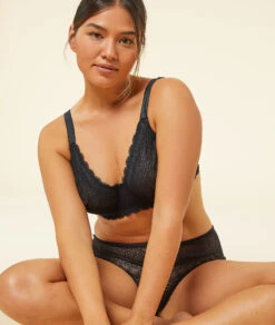 Edler Spitzen-BH mit Bügel - Unwattierter Bügel-BH in Schwarz -Etam Verkäufe 652472305 6