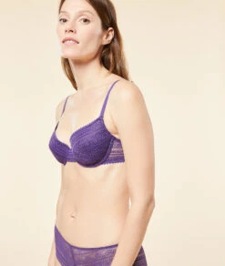 Spitzen BH Violett - Leicht Gefütterter Bügel-BH mit Grafik-Spitze 9 Spitzen BH Violett - Leicht Gefütterter Bügel-BH mit Grafik-Spitze -Etam Verkäufe 652482413 c