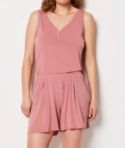 Elegante Pyjama-Shorts in Blush - Weiche Schlafshorts für Damen