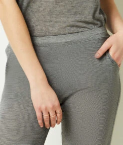 7/8 Pyjamahose für Damen in Grau mit eleganter Spitze -Etam Verkäufe 652754702 b