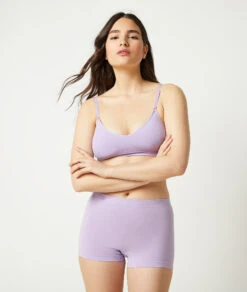 Ultraweiche Baumwoll-Boyleg-Shorty für optimalen Komfort - Lila