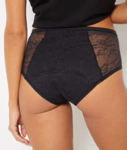 Etam Menstruations-Panty Schwarz - Auslaufsicheres Periodenhöschen mit Spitze -Etam Verkäufe 652889405 a