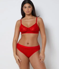 Bügelloser Triangel BH für Große Cups D-G - Granatrot 9 Bügelloser Triangel BH für Große Cups D-G - Granatrot -Etam Verkäufe 653086675 6