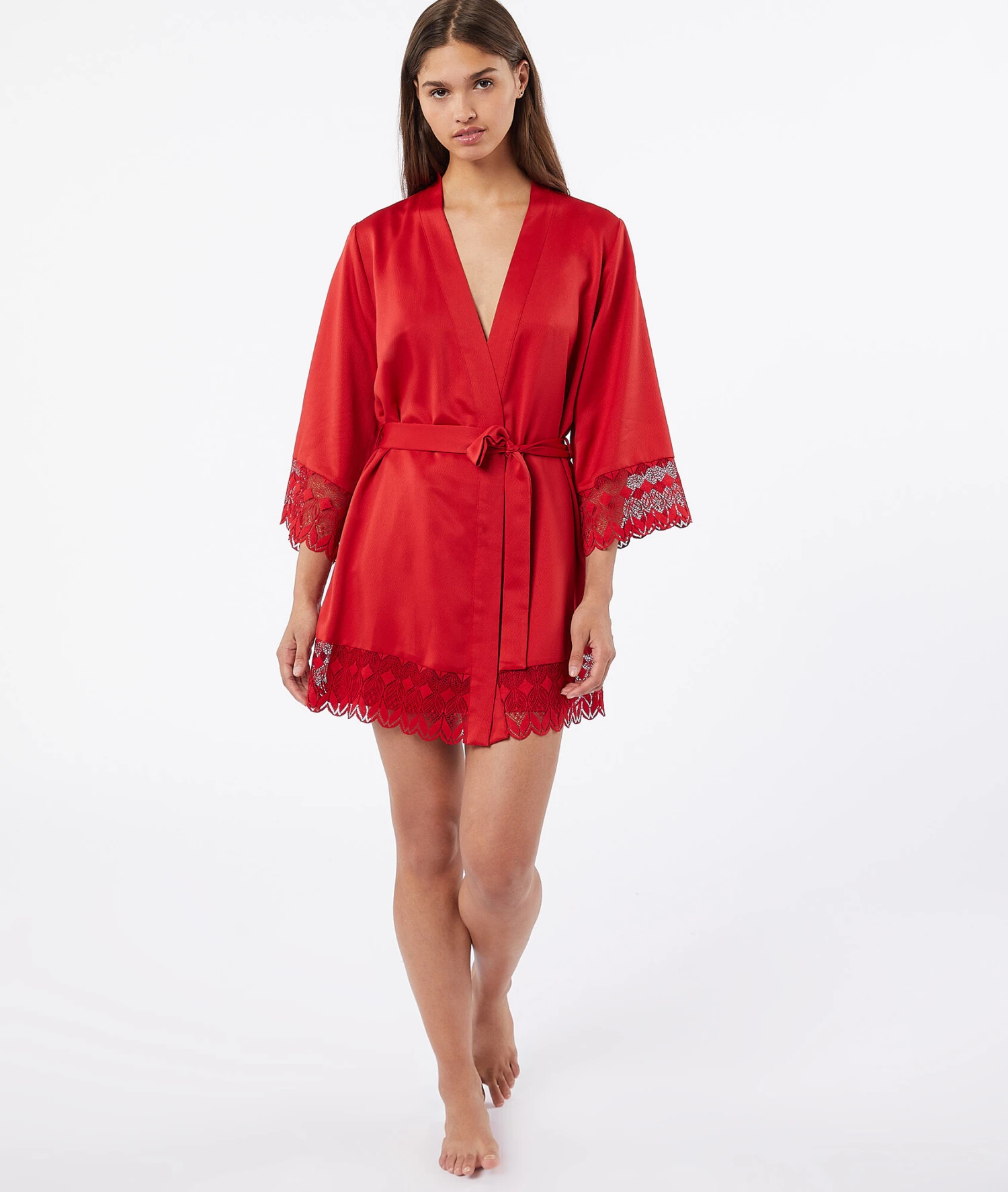 Sky Negligé mit edlen Spitzendetails in Rot 3 Sky Negligé mit edlen Spitzendetails in Rot – Bild 3