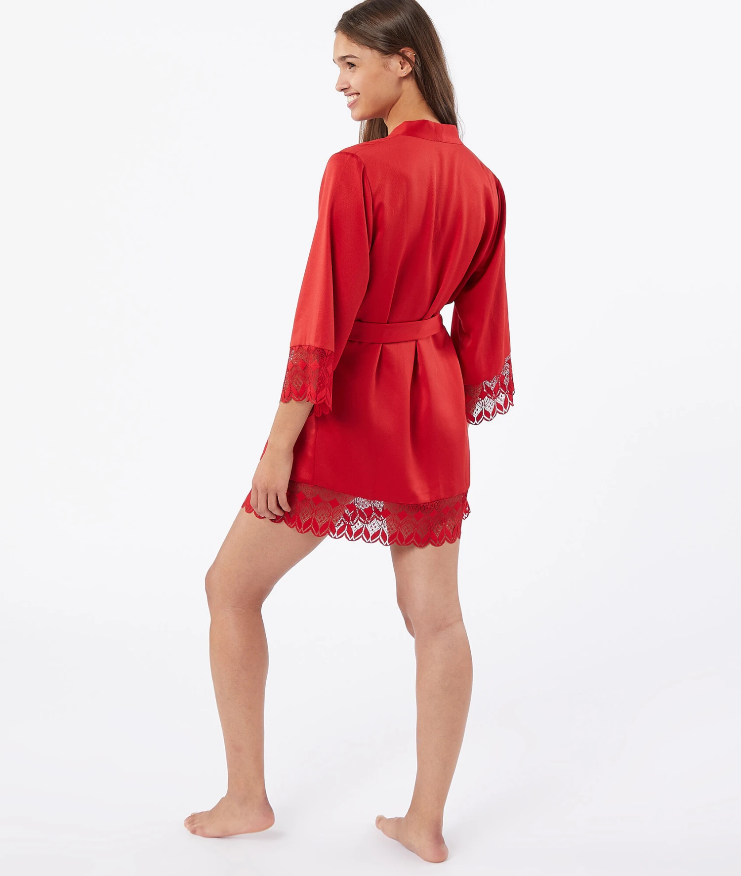 Sky Negligé mit edlen Spitzendetails in Rot 2 Sky Negligé mit edlen Spitzendetails in Rot – Bild 2