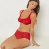 Elegant Garnet Red Lace Shorty - Seamless Comfort Mid-Rise Slips 11 Elegant Garnet Red Lace Shorty - Seamless Comfort Mid-Rise Slips -Etam Verkäufe 653122175 x