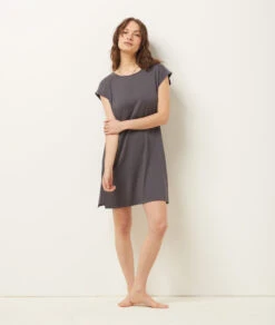 Damen Nachthemd Grau - Komfortable Bio-Baumwolle & Lyocell -Etam Verkäufe 653137604 6