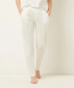 Weiße Pyjamahose aus Bio-Baumwolle – Weiche & Nachhaltige Nachtwäsche -Etam Verkäufe 653138501 6