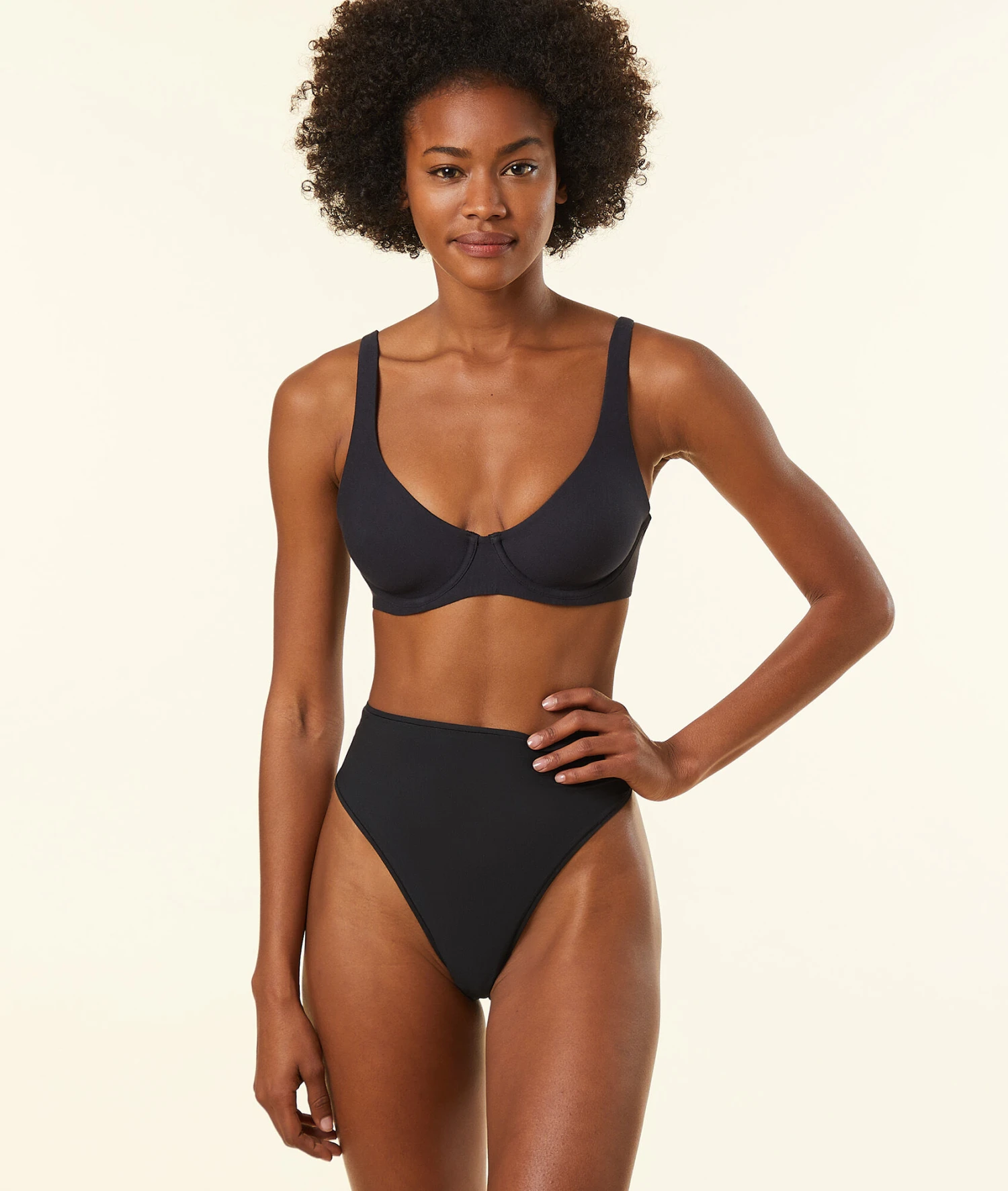 Komfortabler Baumwoll BH mit Bügel aus hochwertiger Supima-Faser - Schwarz 3 Komfortabler Baumwoll BH mit Bügel aus hochwertiger Supima-Faser - Schwarz – Bild 3