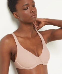 Baumwoll BH mit Bügel ohne Schalen - Supima Baumwolle Blassrosa