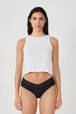 Damen Hipster in V-Form mit eleganter Spitze – Schwarz -Etam Verkäufe 653460405 6