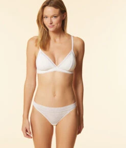 BH N.8: Bügelloser Triangel BH aus edler Spitze – Ekru -Etam Verkäufe 653500880 6