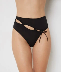 High-Waist Panty mit Cut-outs & Bindebändern in Schwarz -Etam Verkäufe 653559705 6