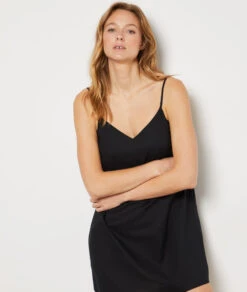 Unterkleid 100 % Bio-Baumwolle SCHWARZ