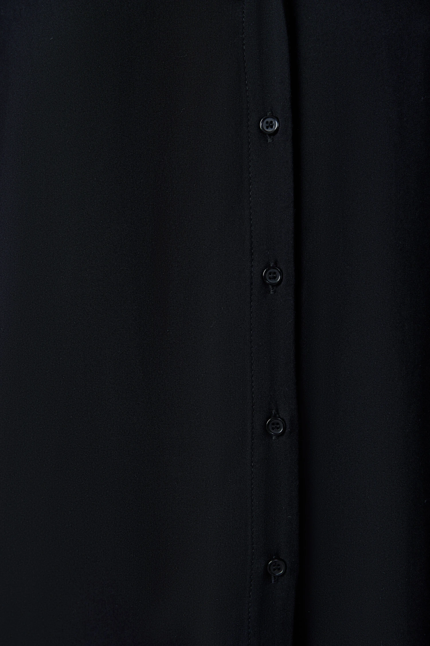 Hemd Mit V-Ausschnitt SCHWARZ 4 Hemd Mit V-Ausschnitt SCHWARZ – Bild 4