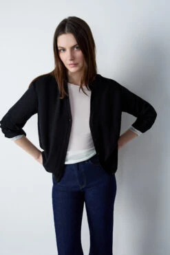 Hemd Mit V-Ausschnitt SCHWARZ