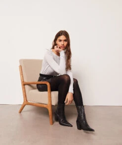 Pullover Mit Langen Ärmeln Und U-Boot-Ausschnitt HELLGRAU