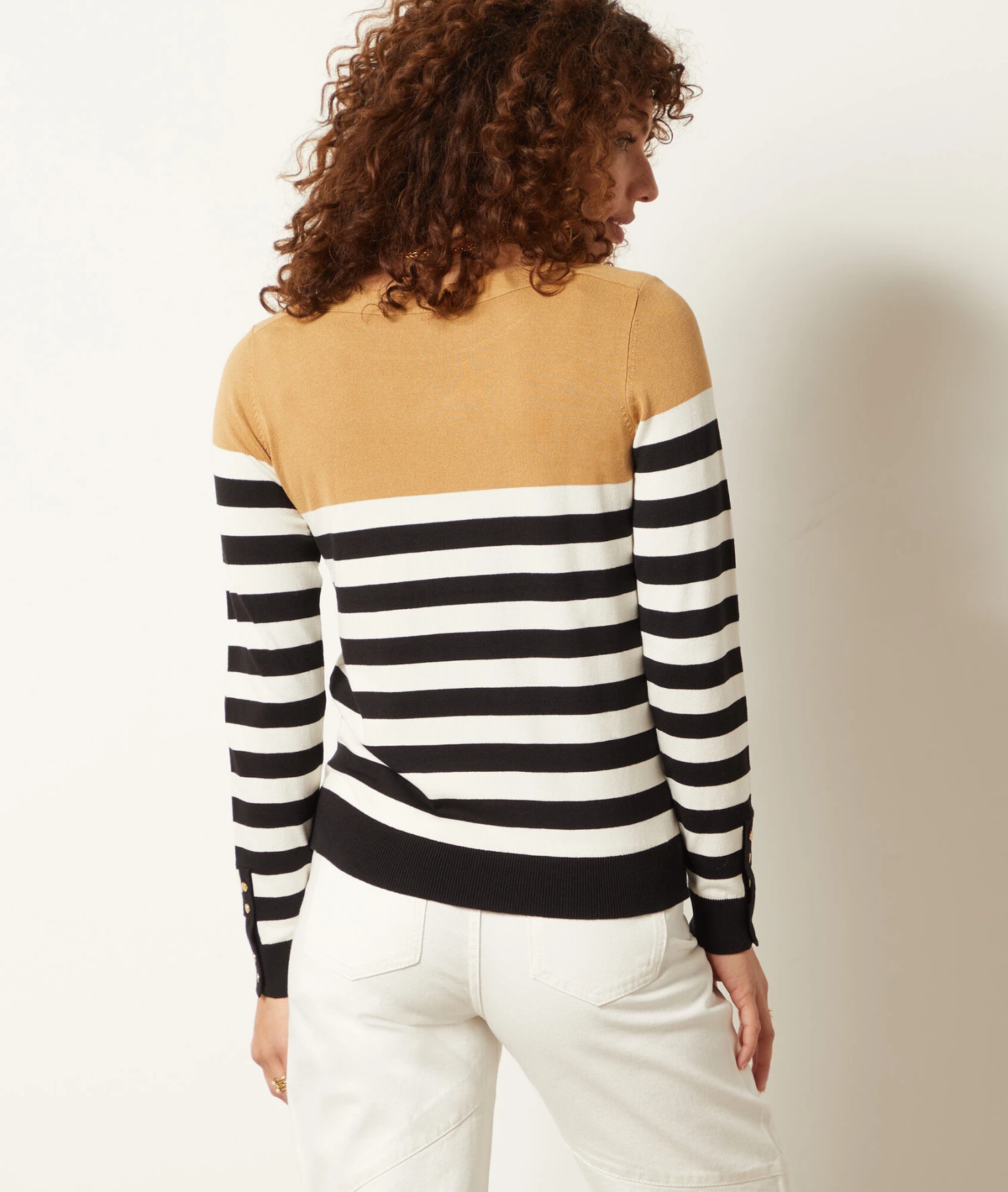 Pullover Mit U-Boot-Ausschnitt Und Streifen-Print KAMEL 2 Pullover Mit U-Boot-Ausschnitt Und Streifen-Print KAMEL – Bild 2