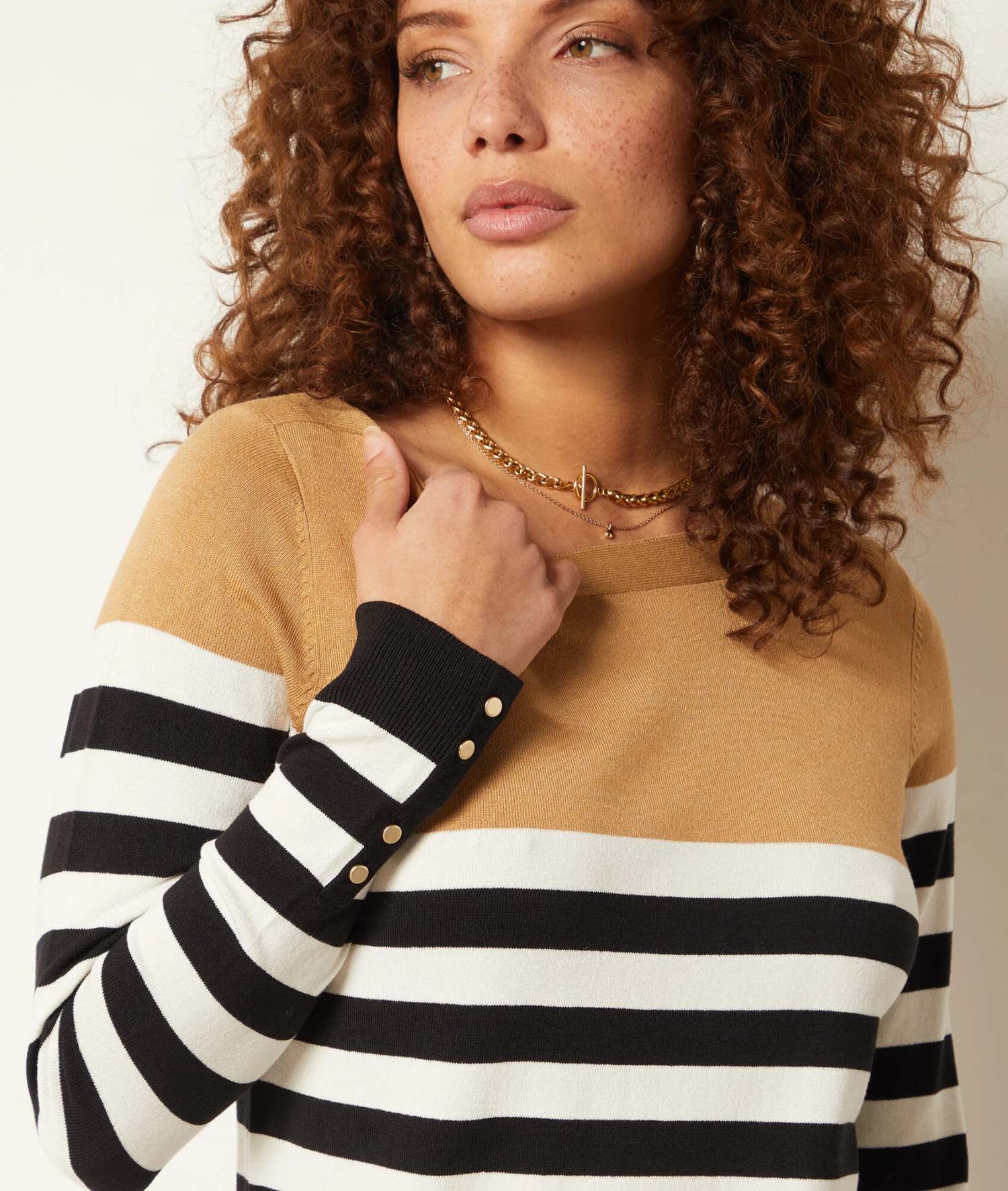 Pullover Mit U-Boot-Ausschnitt Und Streifen-Print KAMEL 4 Pullover Mit U-Boot-Ausschnitt Und Streifen-Print KAMEL – Bild 4