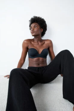 Push-up Bandeau BH aus Mikrofaser - Trägerlos & Unsichtbar in Schwarz -Etam Verkäufe 653575705 b